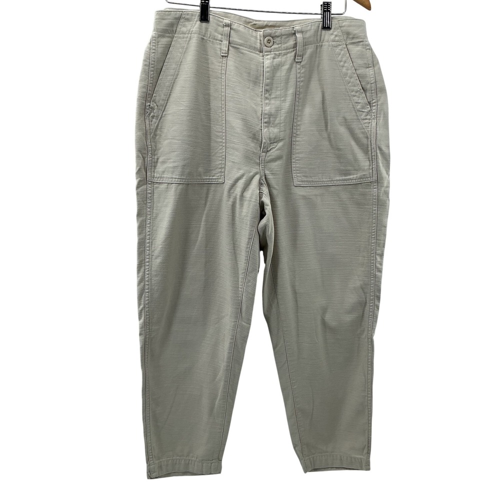 Madewell Factory Mens 30 Khaki Cotton Slub Fatigue Military Pants CKP457949213